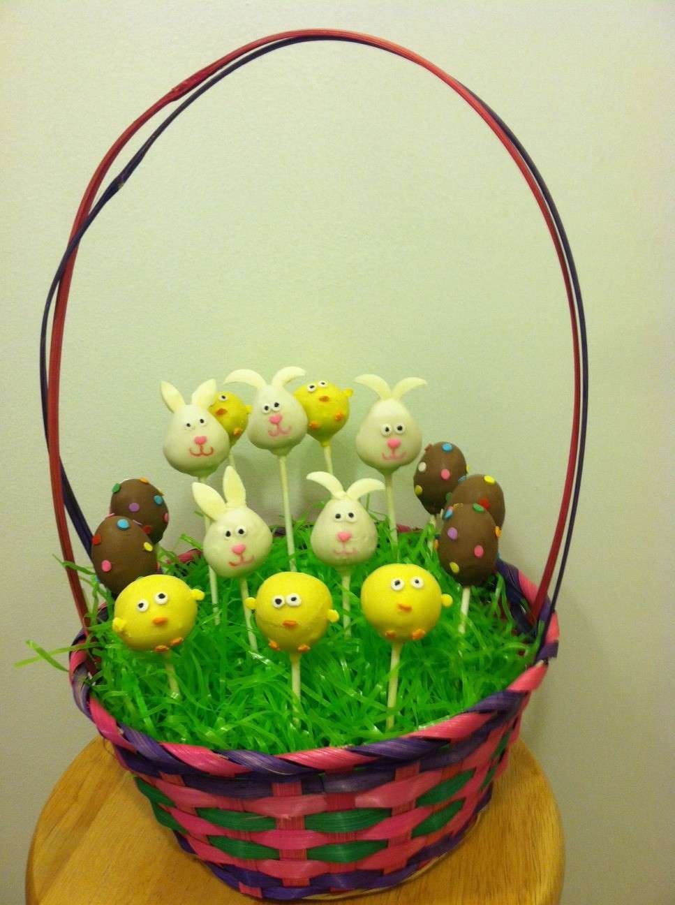 Cestino di Pasqua con i cake pops