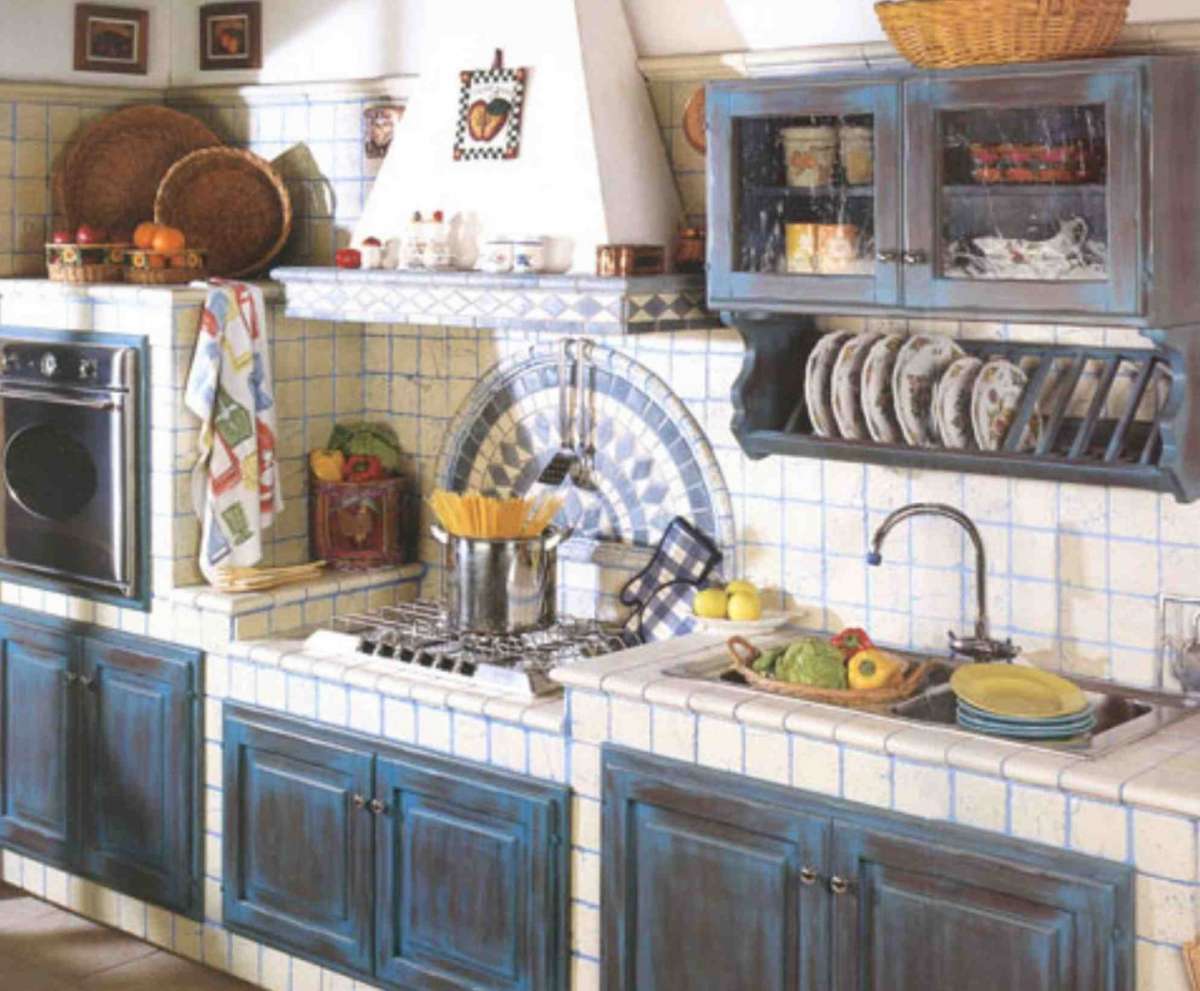 Cucina in muratura vintage
