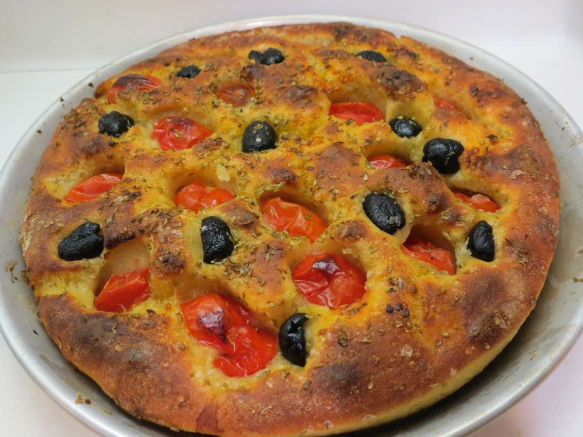 Focaccia con olive