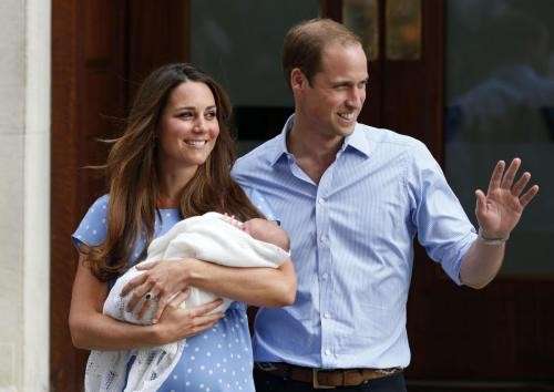 Kate Middleton con il Royal Baby e il marito