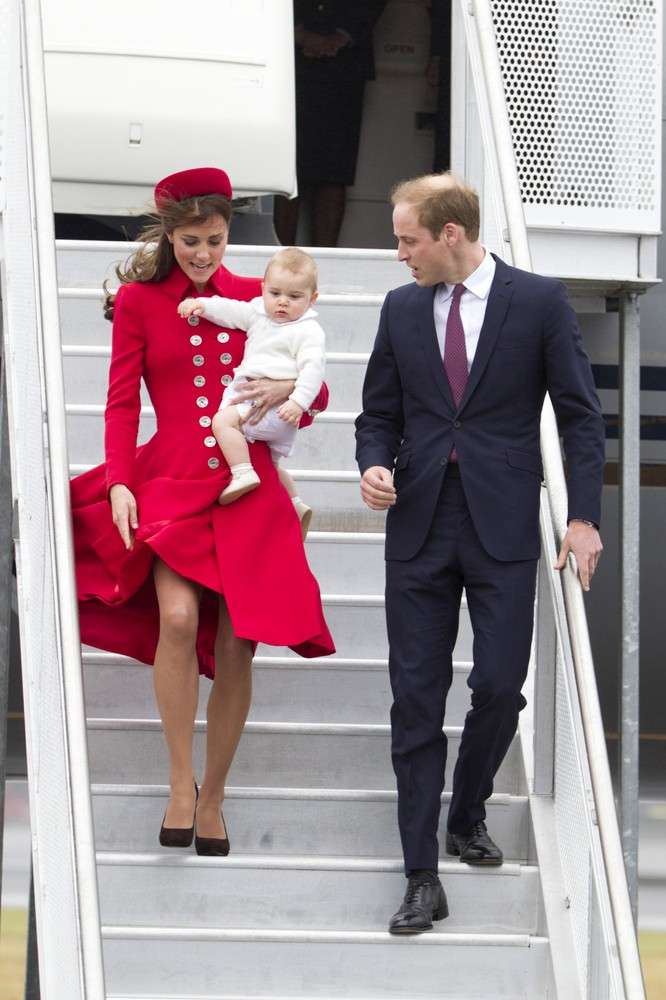 La coppia reale inglese con il principino George in Nuova Zelanda