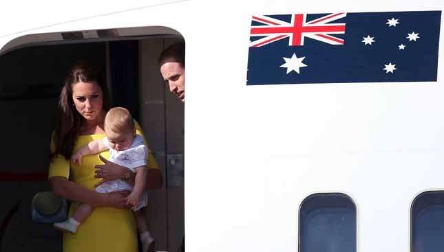 La famiglia reale inglese sbarca in Australia