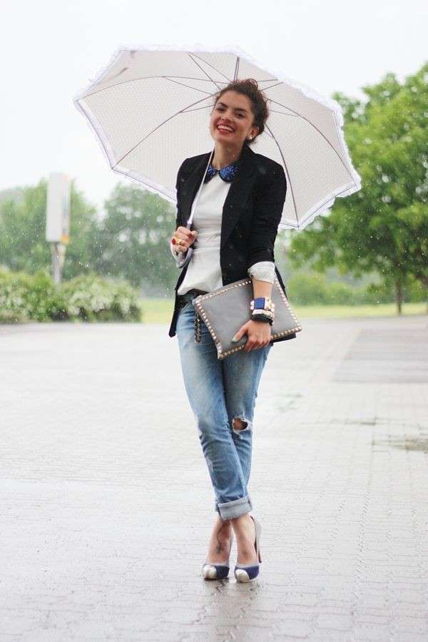 Look chic con jeans e scarpe con tacco