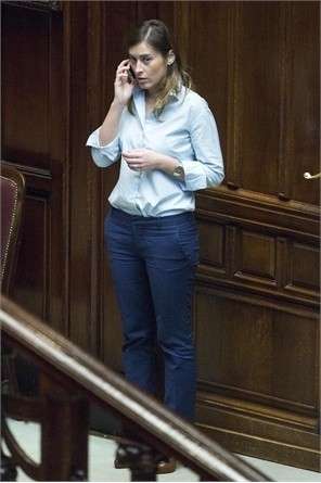 Maria Elena Boschi in jeans