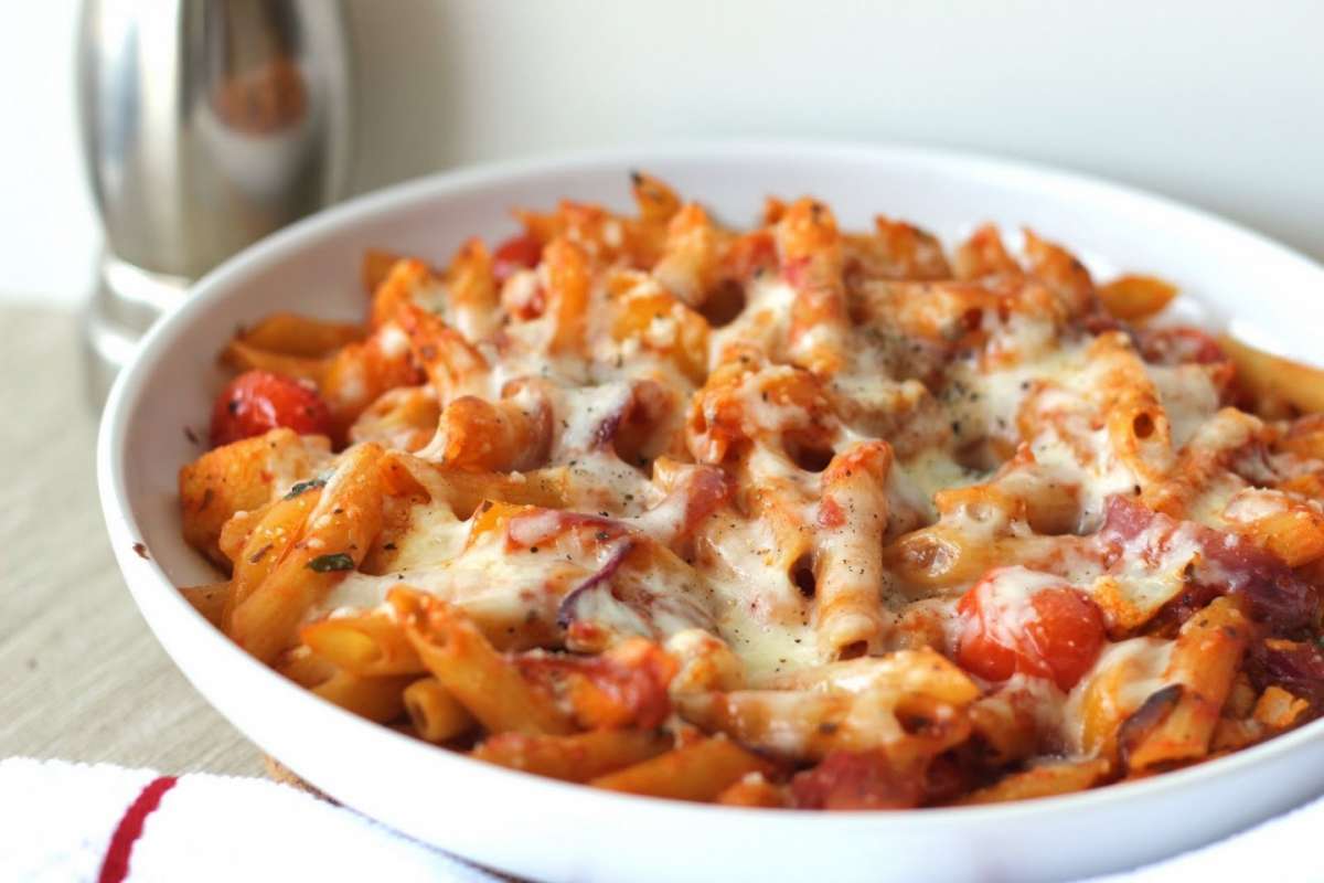 Pasta al forno con mozzarella