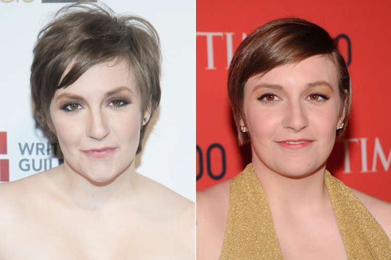 Pixie cut cresciuto Lena Dunham