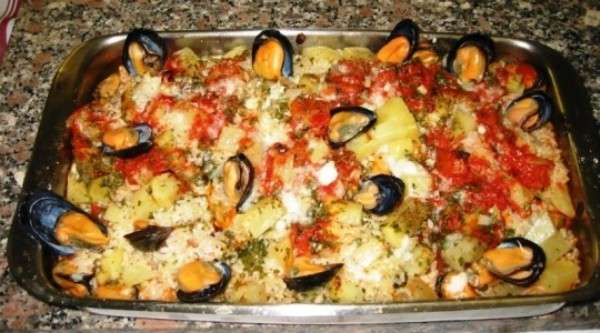 Riso con patate e cozze