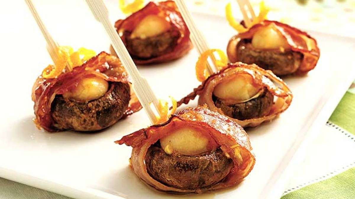 Stuzzichino con pancetta e uova