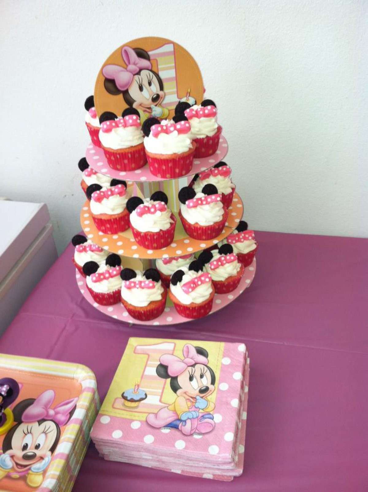 Torta cupcake di Minnie