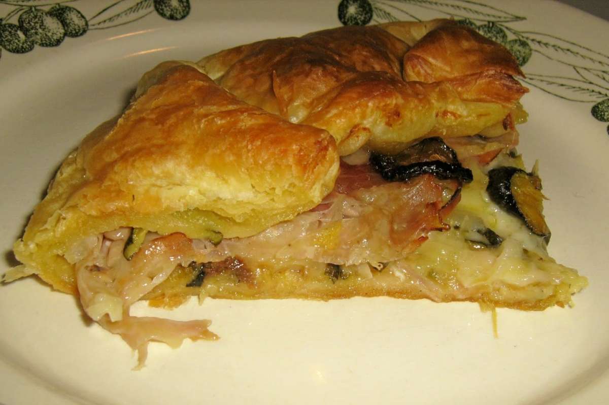 Torta salata con la pancetta