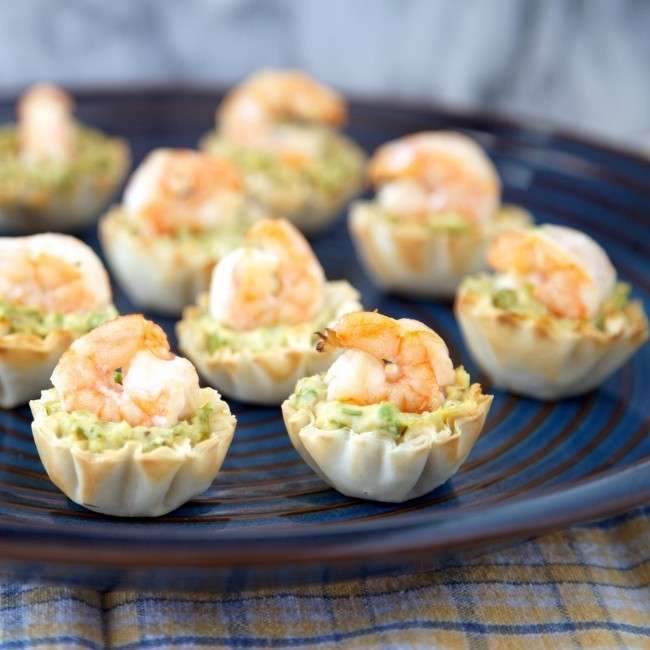 Vol au vent con gamberetti