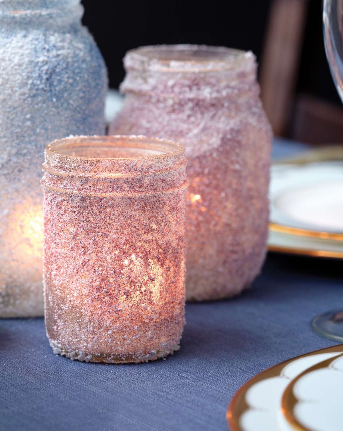 Candele con i glitter