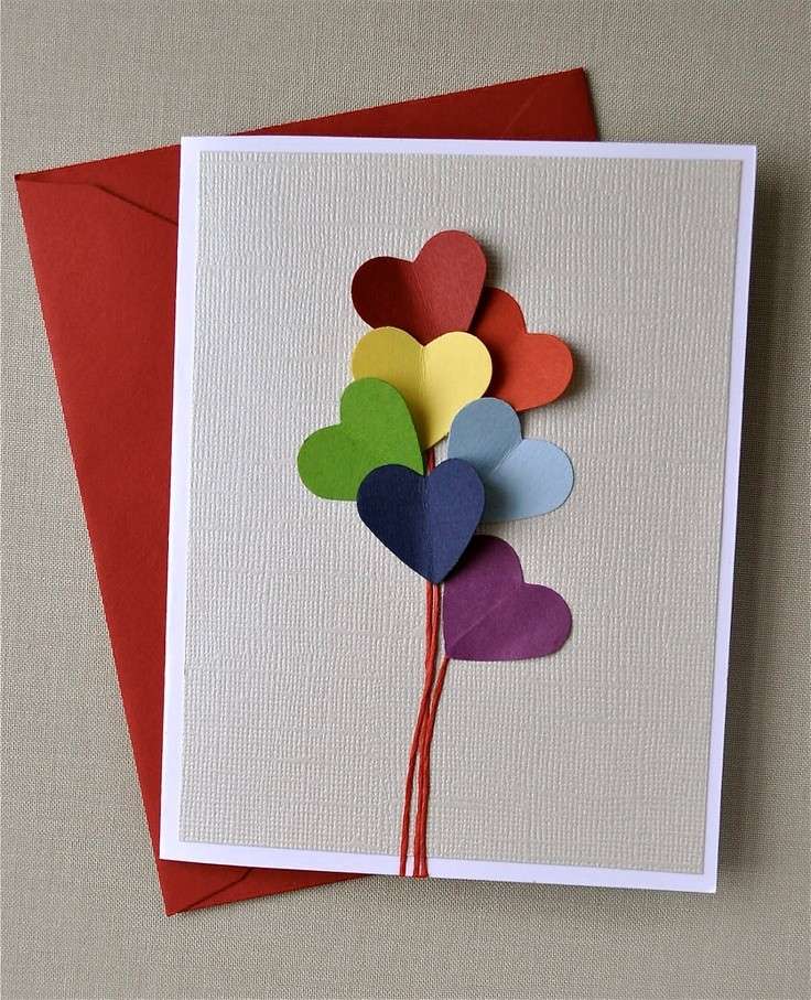 Cuori per il  biglietto di auguri