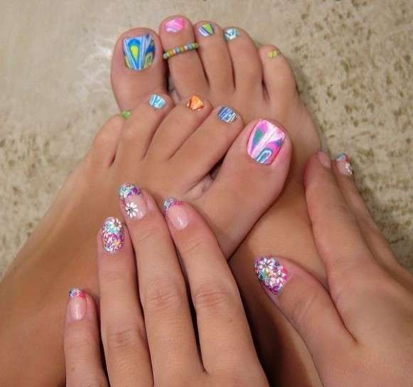 Graziosa nail art multicolor