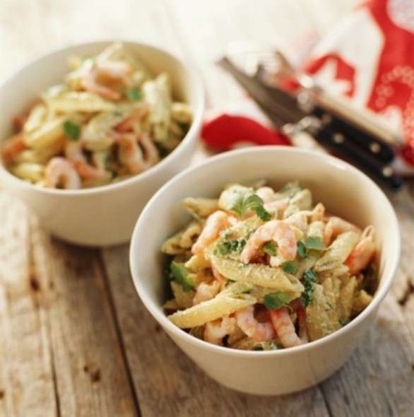 Insalata di pasta con gamberetti