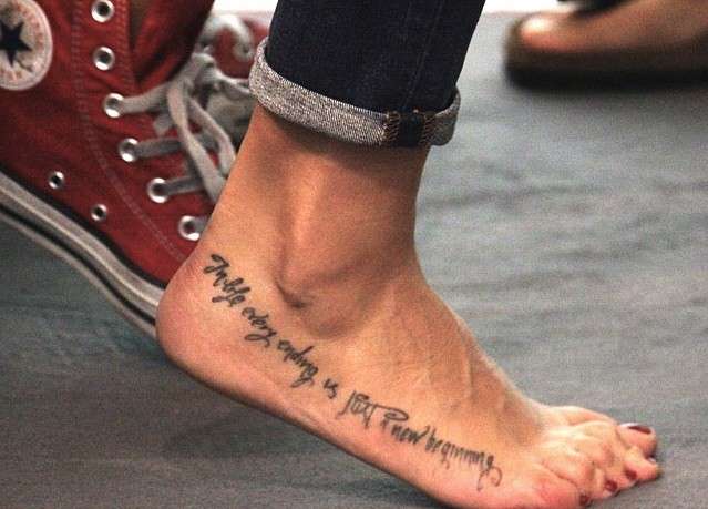 Melissa Satta tatuaggio sul piede