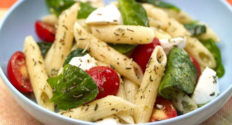 Penne con spinaci