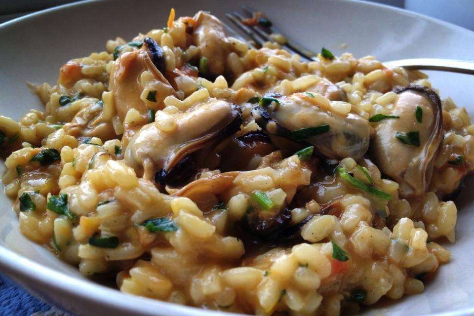 Risotto con cozze