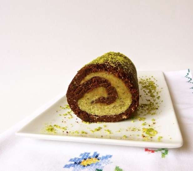 Rotolo di biscotti e cacao