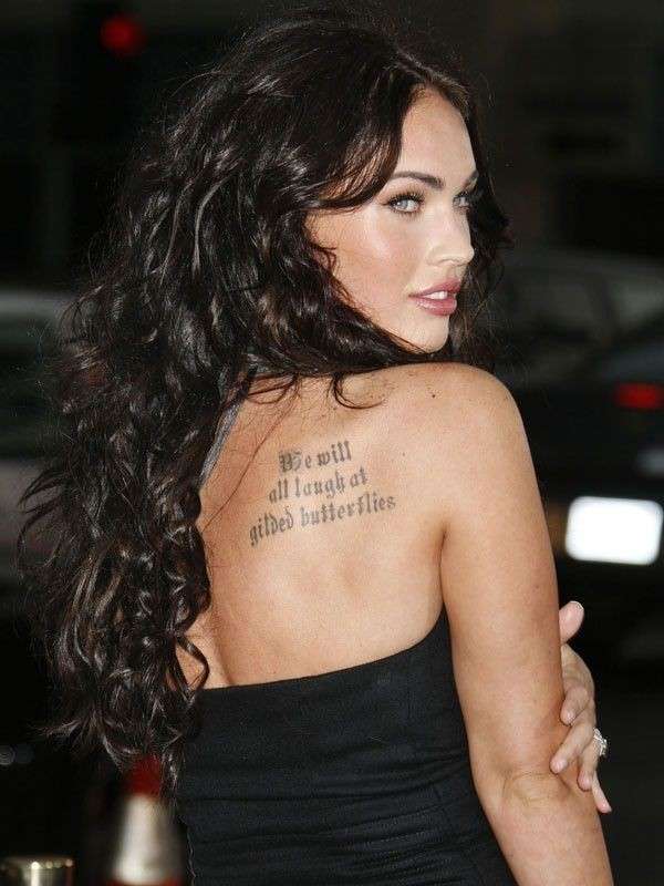 Tattoo con scritta di Megan Fox