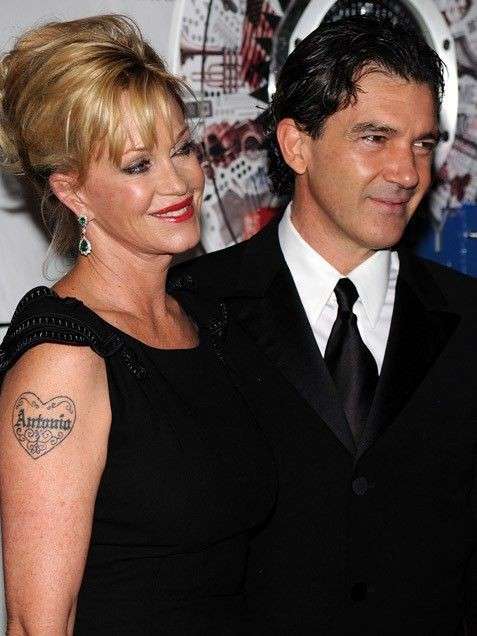 Tatuaggio dedicato ad Antonio per Melanie Griffith