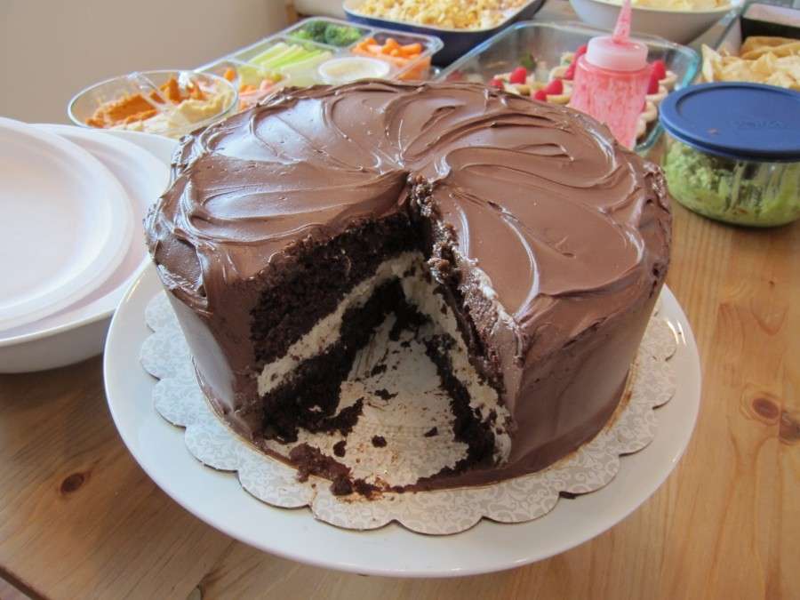 Torta decorata con nutella