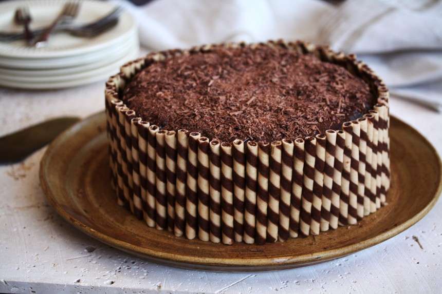 Torta con biscottini al cioccolato