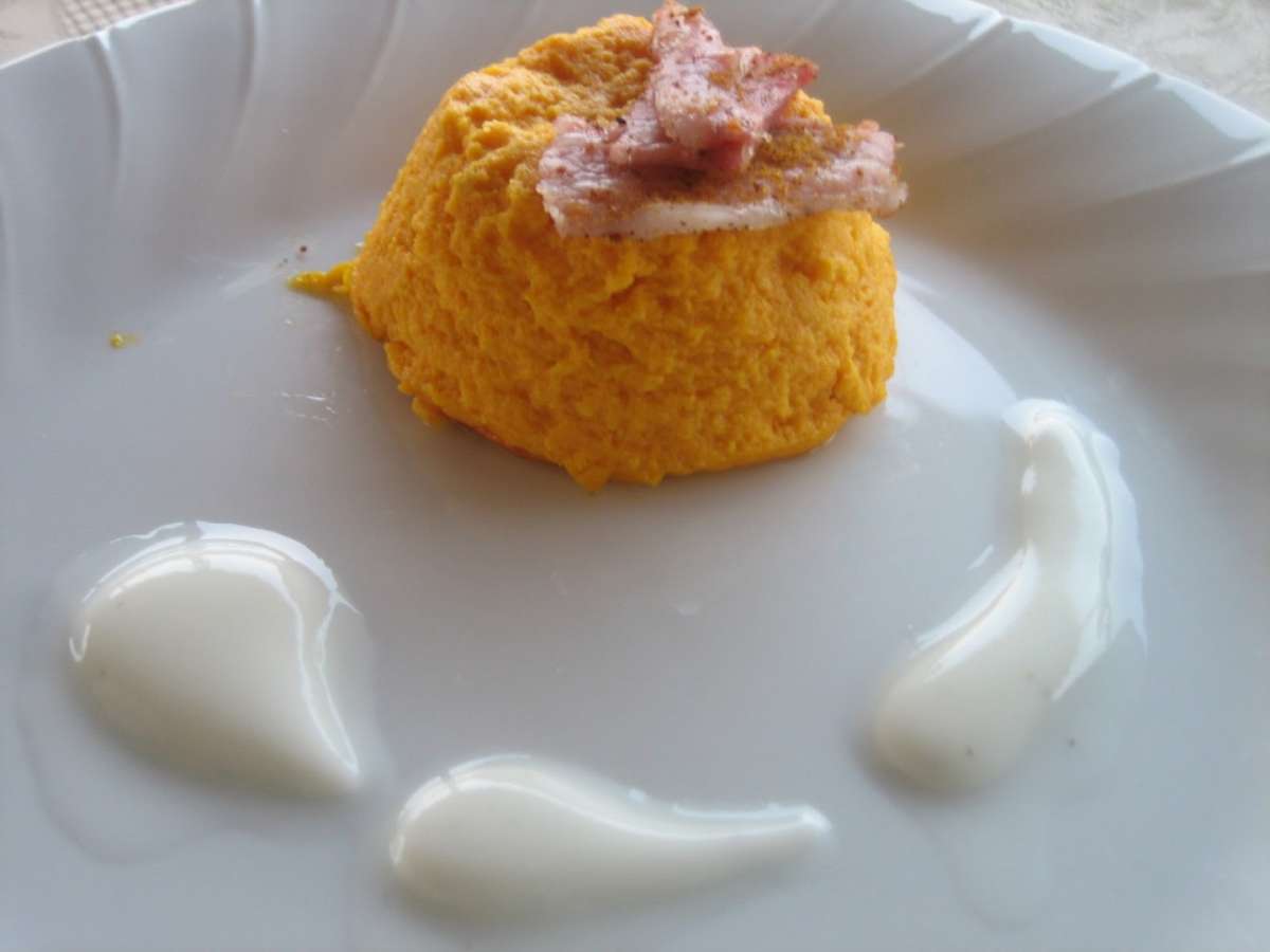 Budino di riso con pancetta