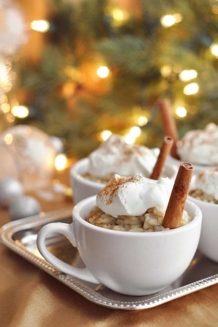 Budino di riso con panna e cannella