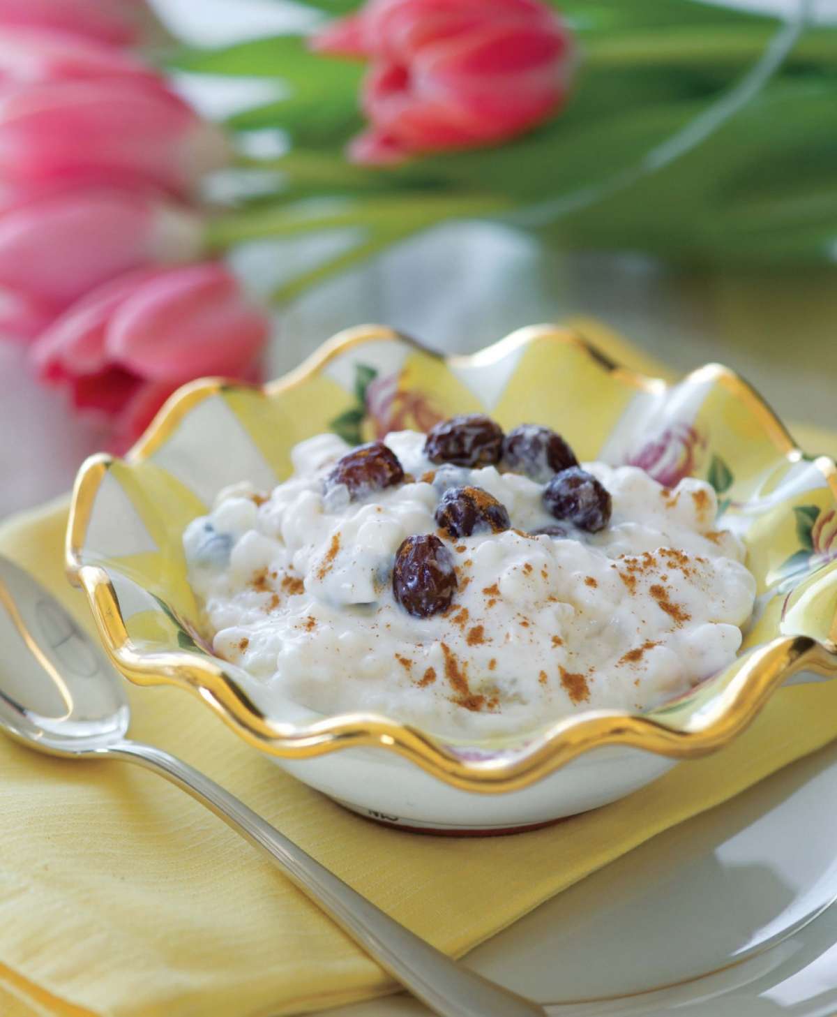 Budino di riso con uvetta sultanina