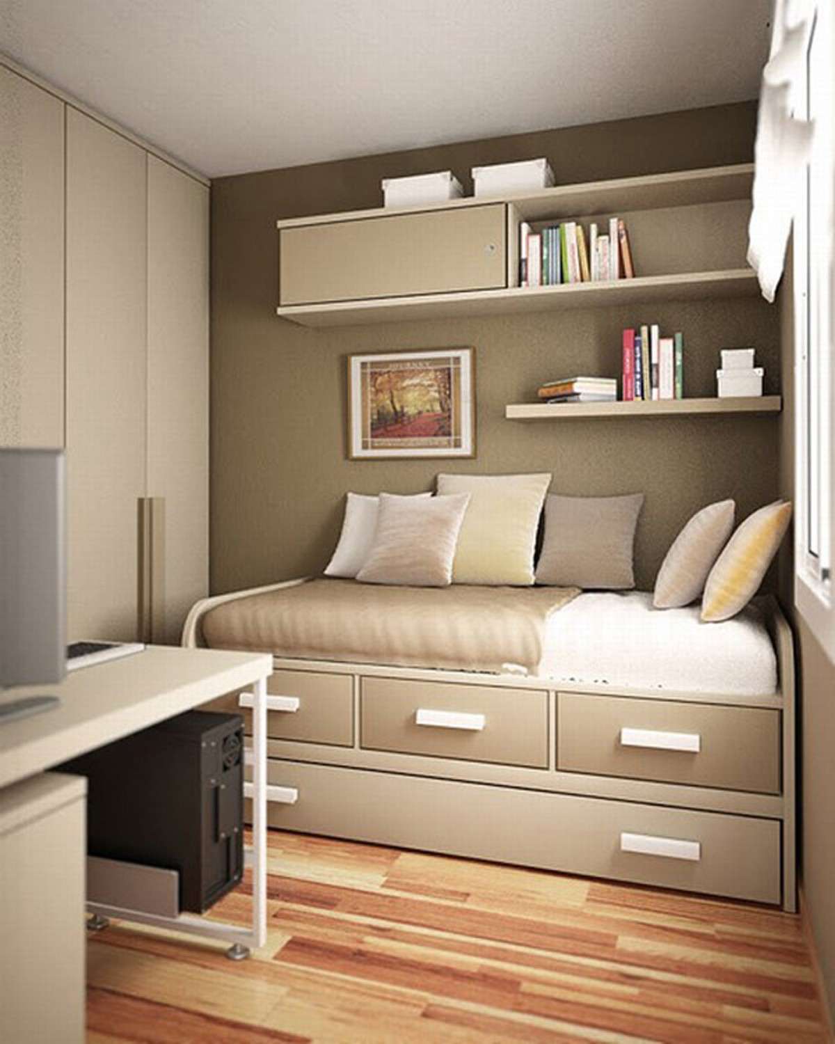 Cameretta salvaspazio beige