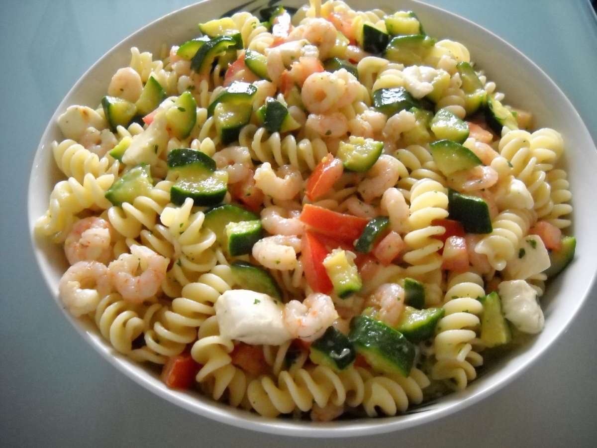 Fusilli freddi con gamberetti