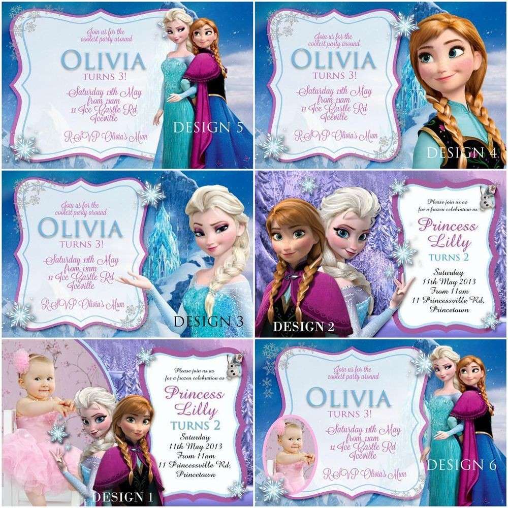 Inviti di compleanno in stile Frozen