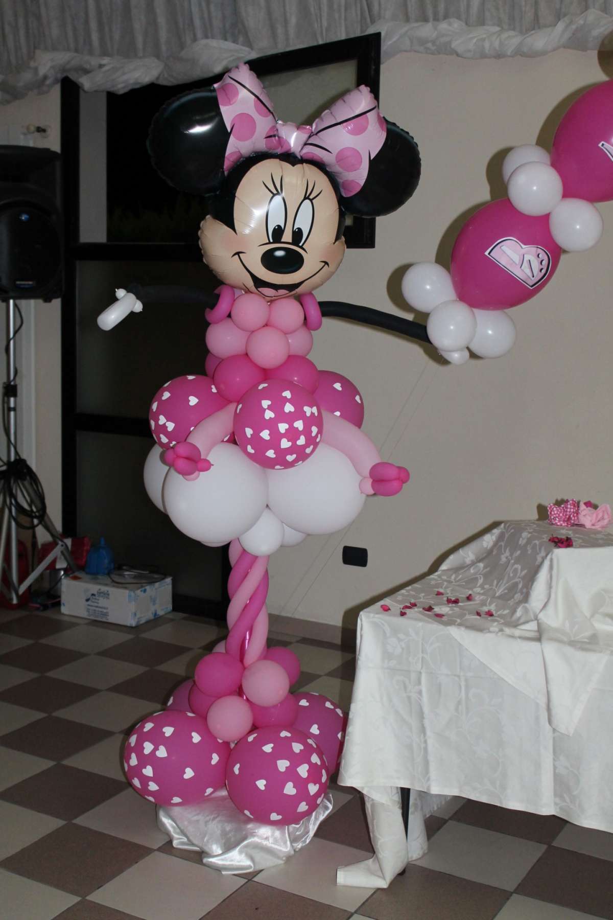 Palloncini rosa e bianchi