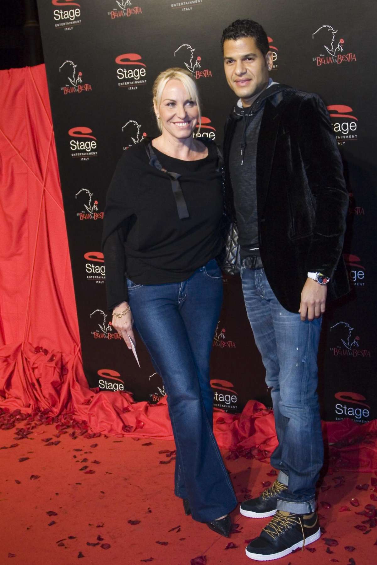 Antonella Clerici ed Eddy Martens sul tappeto rosso