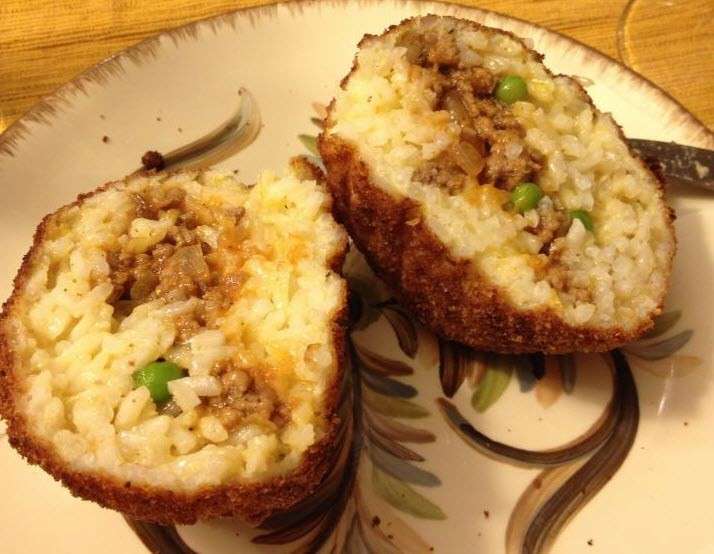 Crocchette di riso con carne macinata