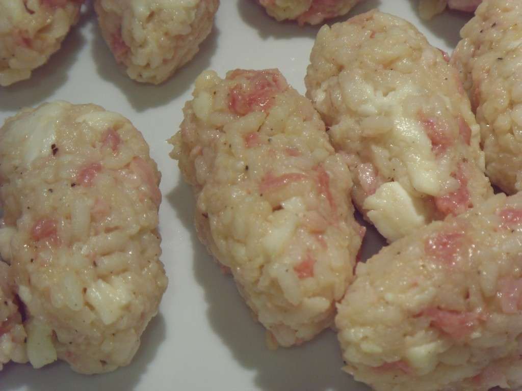 Crocchette di riso con prosciutto