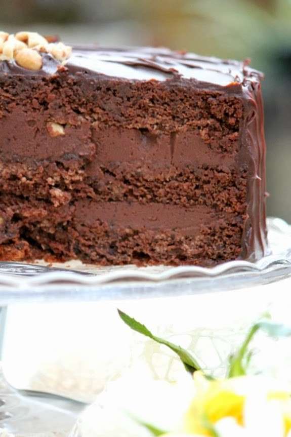 Dettaglio torta al doppio cioccolato