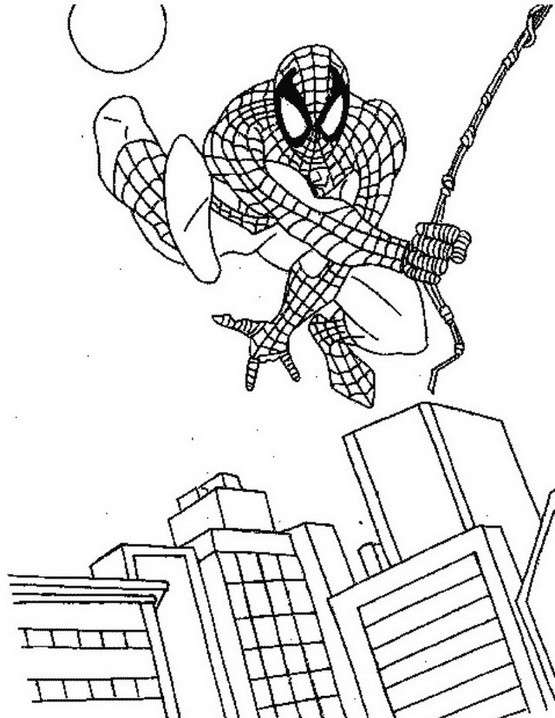 Disegno di Spiderman in volo