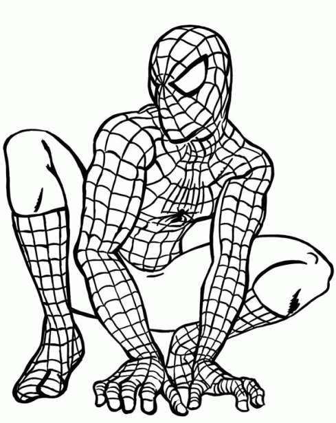 Disegno di Spiderman pronto da colorare