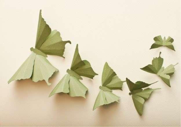 Farfalle di carta per pareti