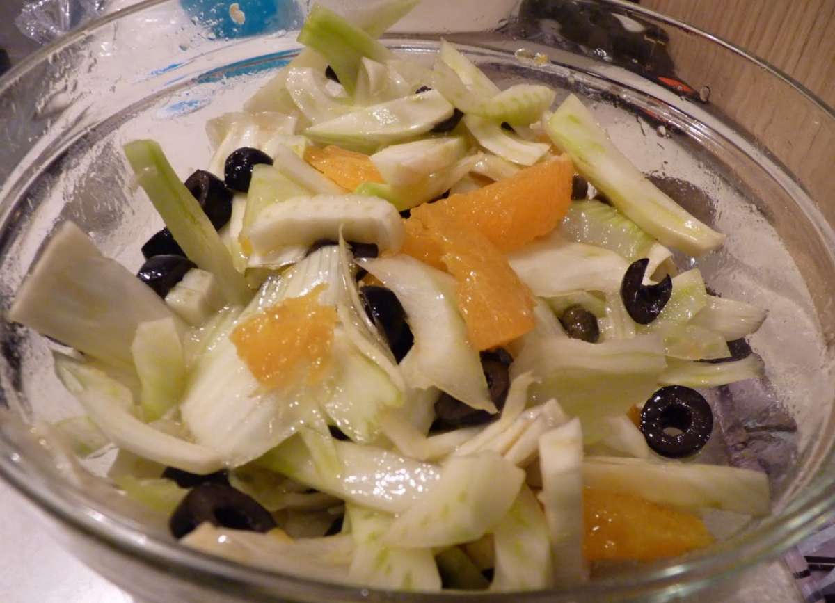 Insalata di arance con finocchi e olive