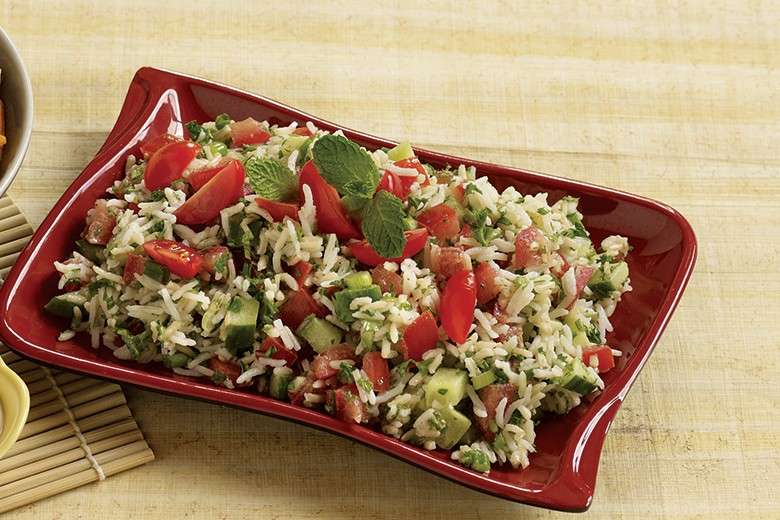 Insalata di riso con verdure