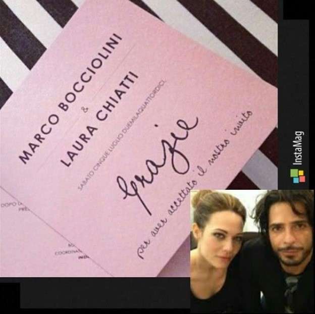 L'invito al matrimonio di Marco Bocci e Laura Chiatti