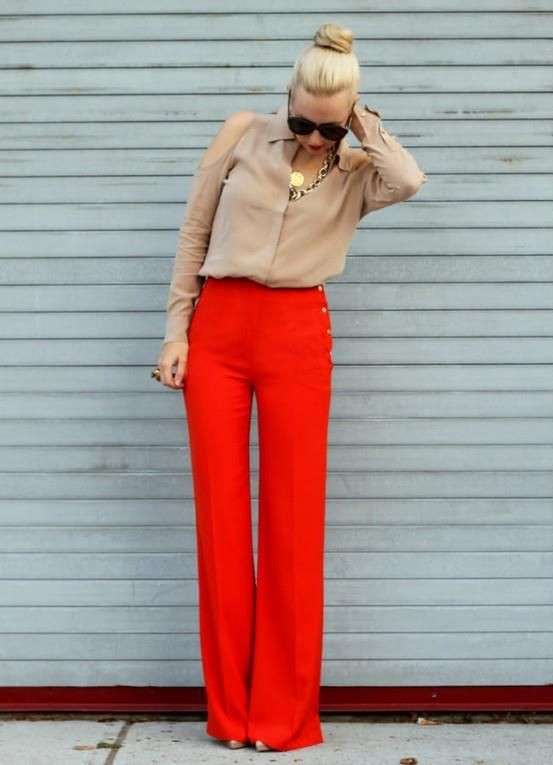 Look chic con pantaloni a vita alta