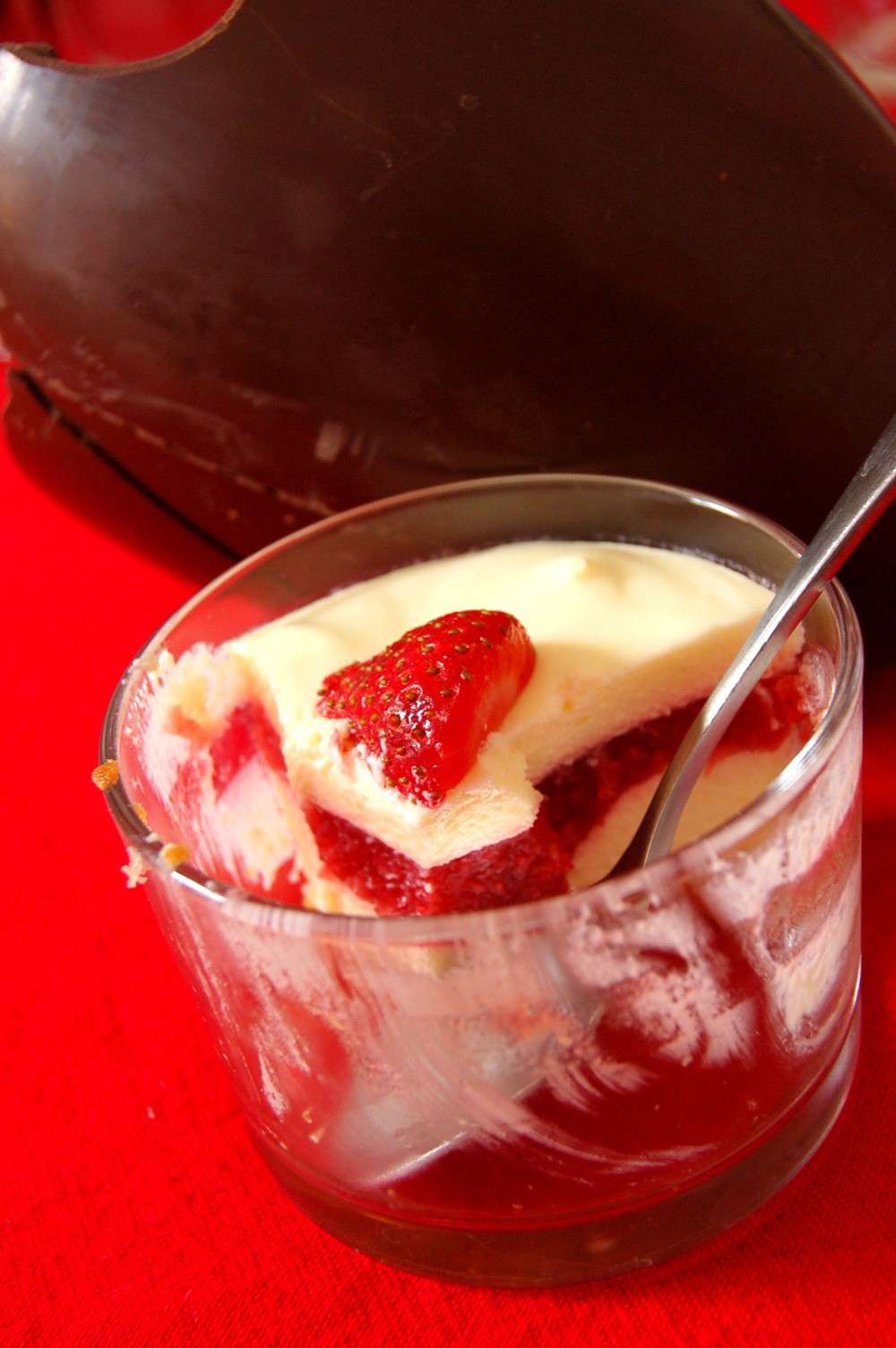 Mousse con fragole