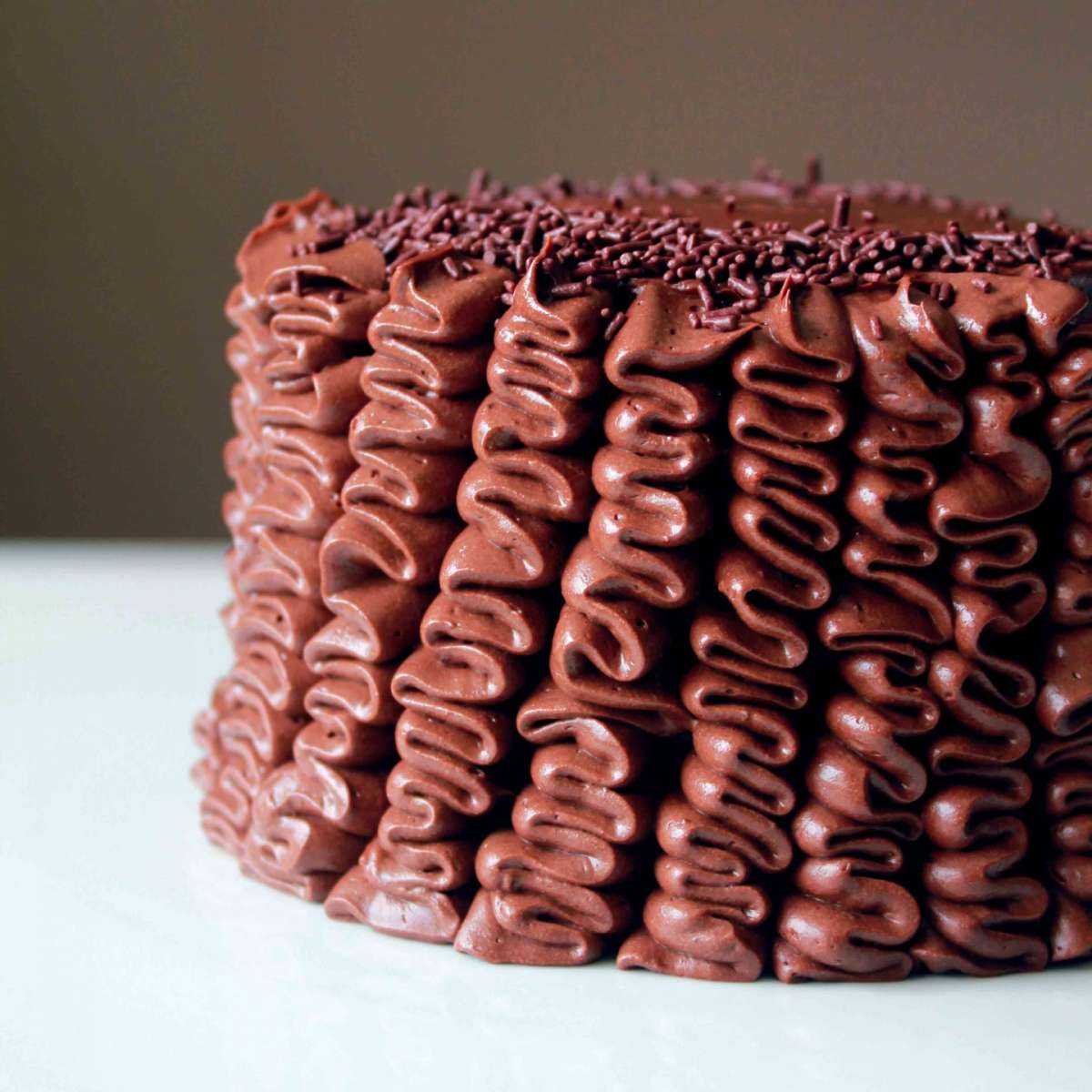 Ruffle cake al doppio cioccolato