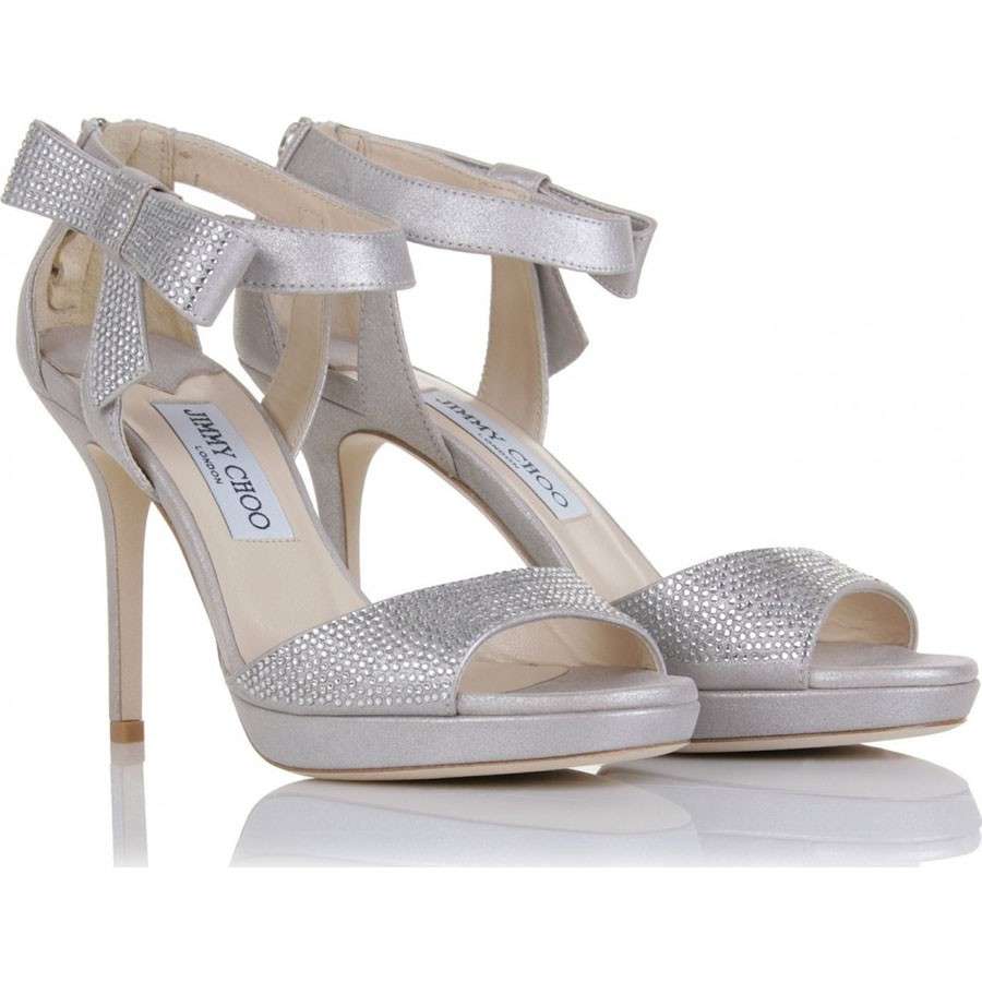 Sandalo con fiocco e strass Jimmy Choo