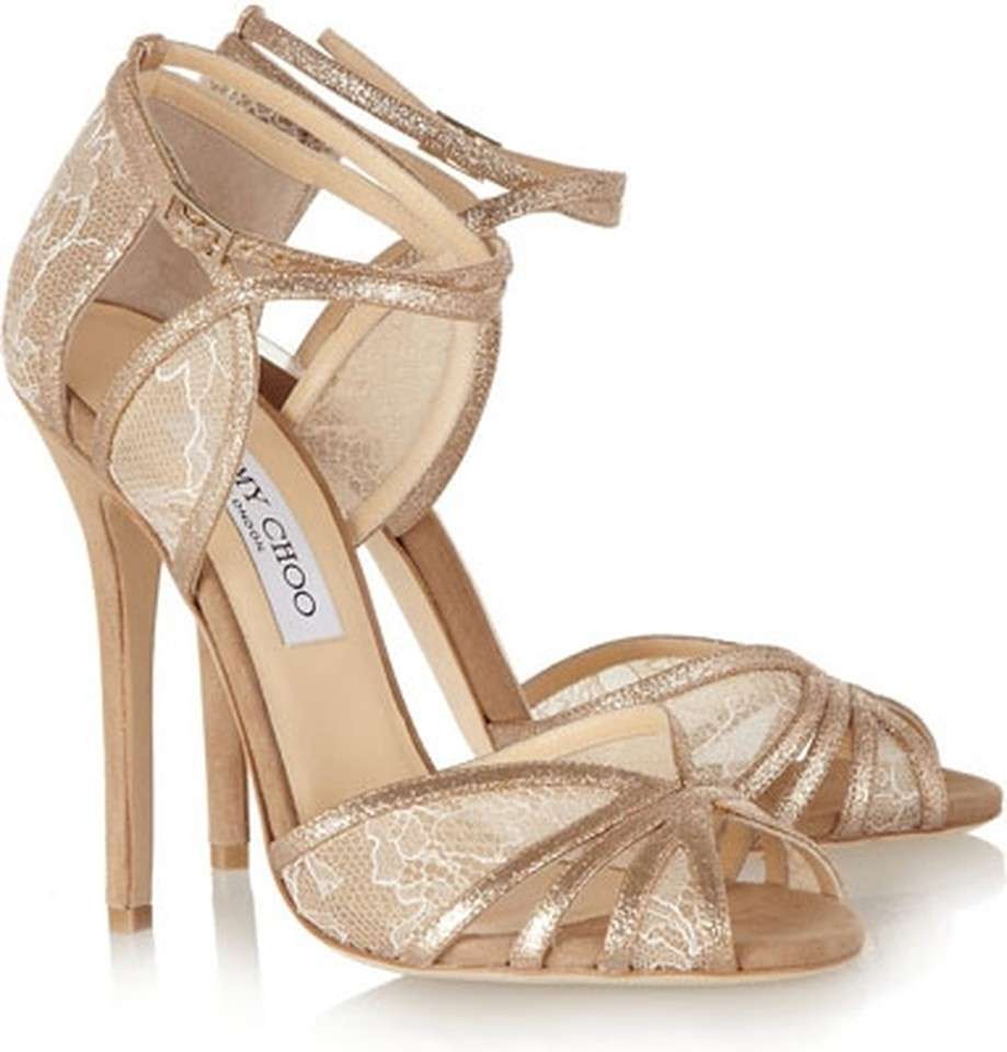 Sandalo da sposa color oro Jimmy Choo