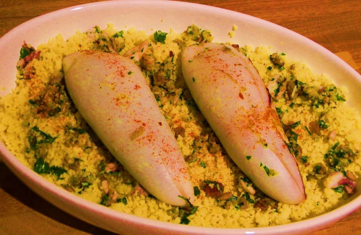 Seppie ripiene con cous cous